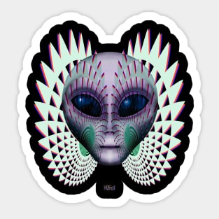 Alien Grey Sticker